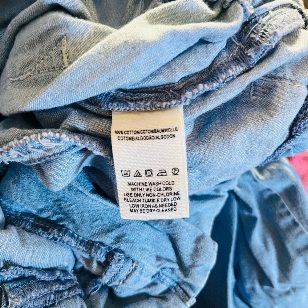 Free People Light Blue Paperbag Waist Wide Leg Jeans - Picture 7 of 7